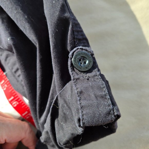 Calvin Klein Jeans 2 Pairs of Capri Pants Womens 10 Tab Hem Casual Button - Picture 5 of 12